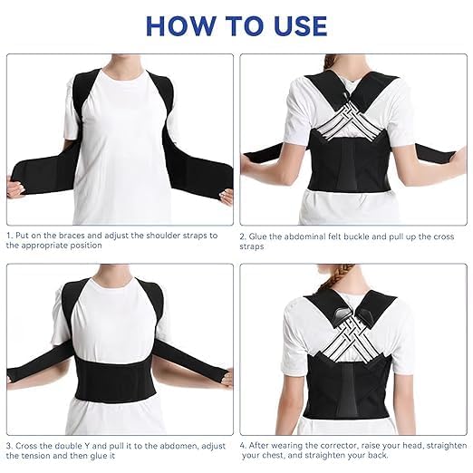 How to use Adjustable Back Support Brace for Better Posture with step-by-step instructions.